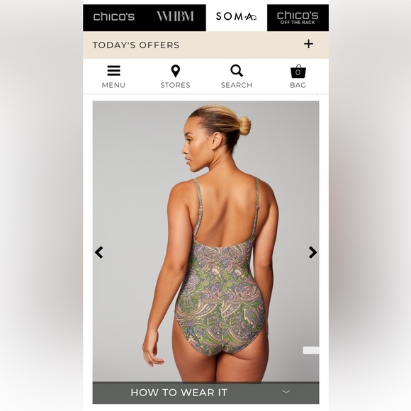 Soma Swimsuit Twist-Front Keyhole One-Piece - Picture 3 of 5